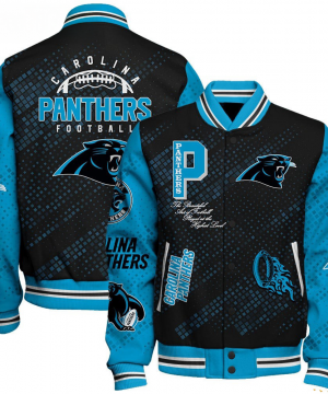 Carolina Panthers NFL Varsity Jacket – Retro Baseball Style
