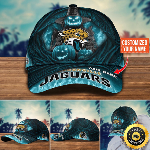 Personalized Jacksonville Jaguars NFL Halloween Cap 2025 | Custom Name NFL Hat - Image 2