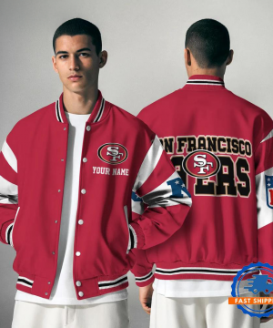 San Francisco 49ers NFL Varsity Jacket | Custom Name Team Baseball Bomber for Fans