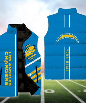 Los Angeles Chargers NFL Custom Puffer Vest | Personalized NFL Winter Gear