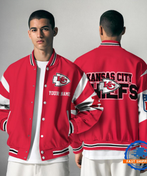 Kansas City Chiefs  NFL Varsity Jacket | Custom Name Team Baseball Bomber for Fans