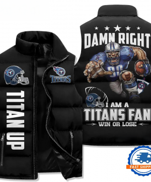 Tennessee Titans NFL Puffer Vest | Damn Right Fan Edition