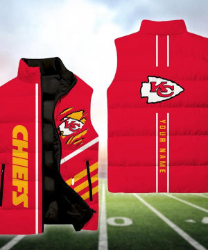 Kansas City Chiefs NFL Custom Puffer Vest | Personalized NFL Winter Gear