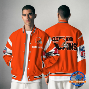 Cleveland Browns  NFL Varsity Jacket | Custom Name Team Baseball Bomber for Fans