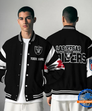 Las Vegas Raiders NFL Varsity Jacket | Custom Name Team Baseball Bomber for Fans