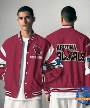 Arizona Cardinals NFL Varsity Jacket | Custom Name Team Baseball Bomber for Fans