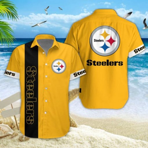 Pittsburgh Steelers NFL Summer Hawaiian Shirt & Shorts - Image 2
