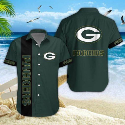 Green Bay Packers NFL Summer Hawaiian Shirt & Shorts - Image 2