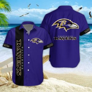 Baltimore Ravens NFL Summer Hawaiian Shirt & Shorts