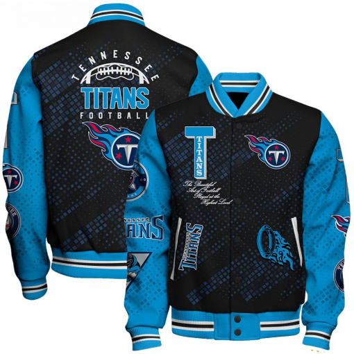 Tennessee Titans NFL Varsity Jacket – Retro Baseball Style - Image 2