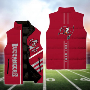 Tampa Bay Buccaneers NFL Custom Puffer Vest | Personalized NFL Winter Gear