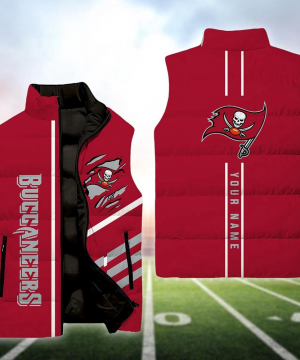 Tampa Bay Buccaneers NFL Custom Puffer Vest | Personalized NFL Winter Gear