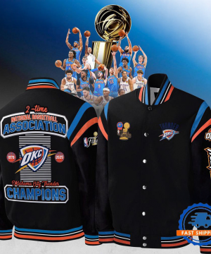 Oklahoma City Thunder NBA Champions Varsity Jacket – 2-Time Title Edition