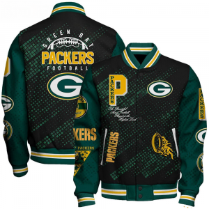 Green Bay Packers NFL Varsity Jacket – Retro Baseball Style