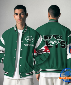 New York Jets NFL Varsity Jacket | Custom Name Team Baseball Bomber for Fans