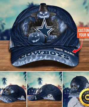 Personalized Dallas Cowboys NFL Halloween Cap 2025 | Custom Name NFL Hat
