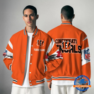 Cincinnati Bengals NFL Varsity Jacket | Custom Name Team Baseball Bomber for Fans