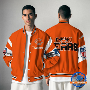 Chicago Bears NFL Varsity Jacket | Custom Name Team Baseball Bomber for Fans