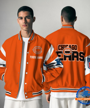 Chicago Bears NFL Varsity Jacket | Custom Name Team Baseball Bomber for Fans