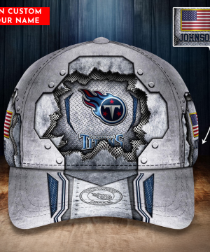 Tennessee Titans NFL Custom Name Cap | Metal Armor Style
