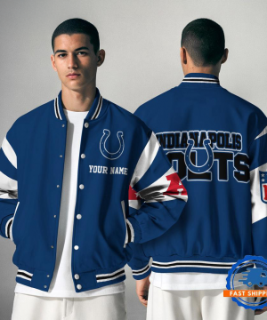 Indianapolis Colts  NFL Varsity Jacket | Custom Name Team Baseball Bomber for Fans