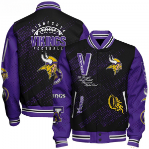 Minnesota Vikings NFL Varsity Jacket – Retro Baseball Style