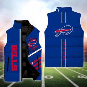 Buffalo Bills NFL Custom Puffer Vest | Personalized NFL Winter Gear