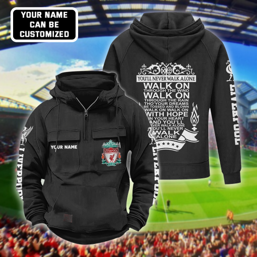 Liverpool Personalized Cargo Hoodie 2025 YNWA - Image 2